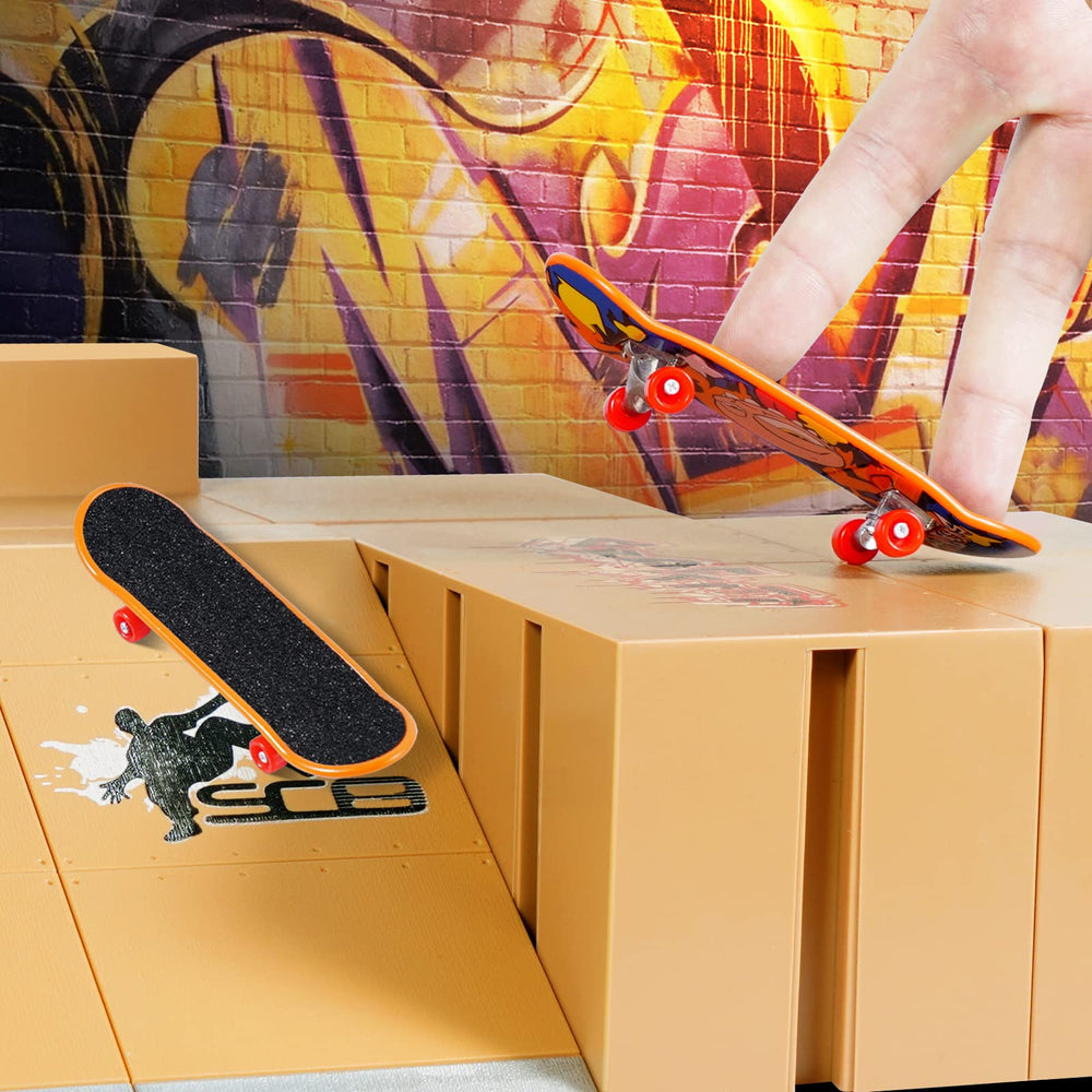 Hailey&Elijah fingerboard park kit with three mini boards for compact play.