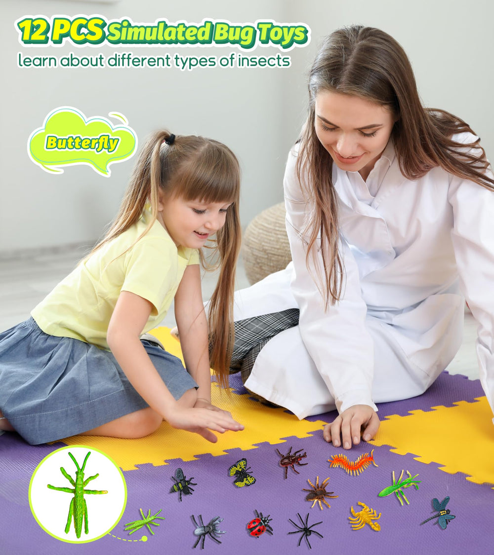 HAIMST 12 bug toy set offers realistic learning through play