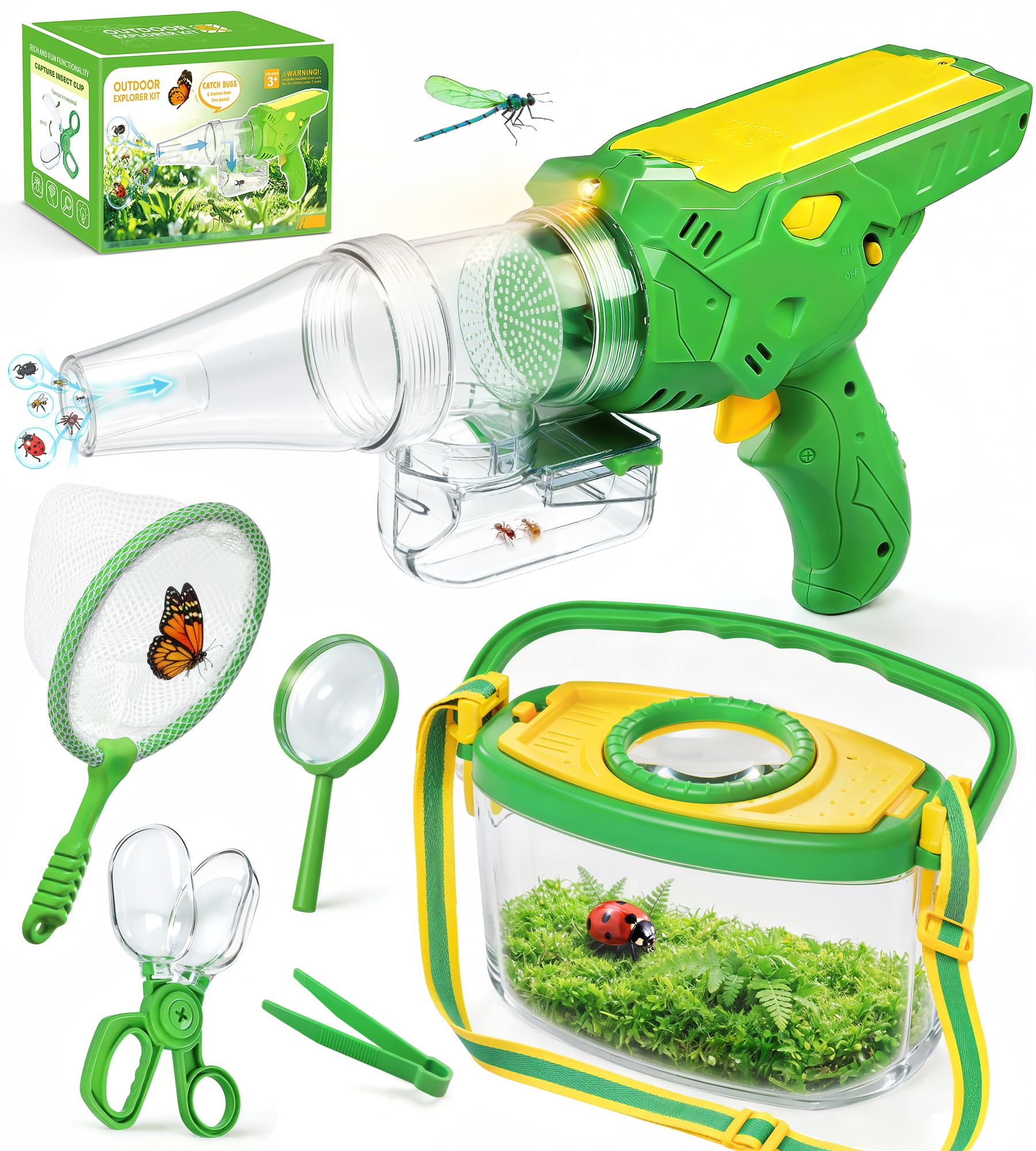 HAIMST bug catcher kit with vacuum for safe kid-friendly insect capture