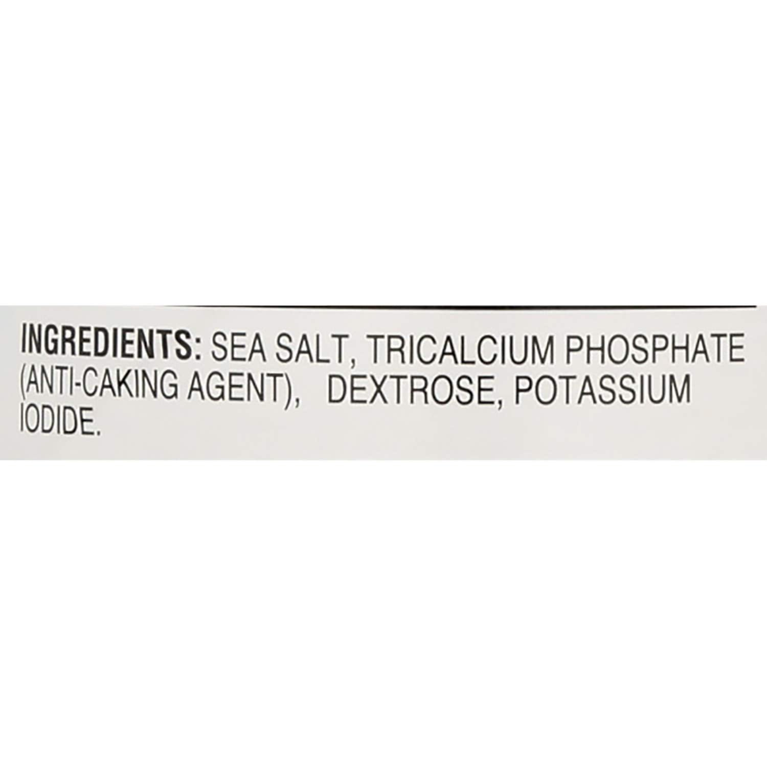 Hain iodized sea salt contains no artificial preservatives or flavors