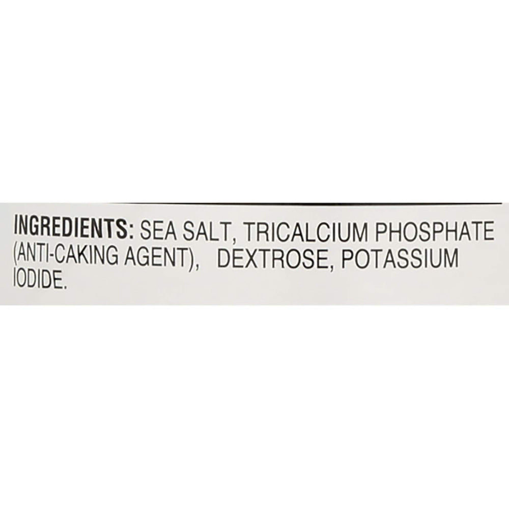 Hain iodized sea salt contains no artificial preservatives or flavors