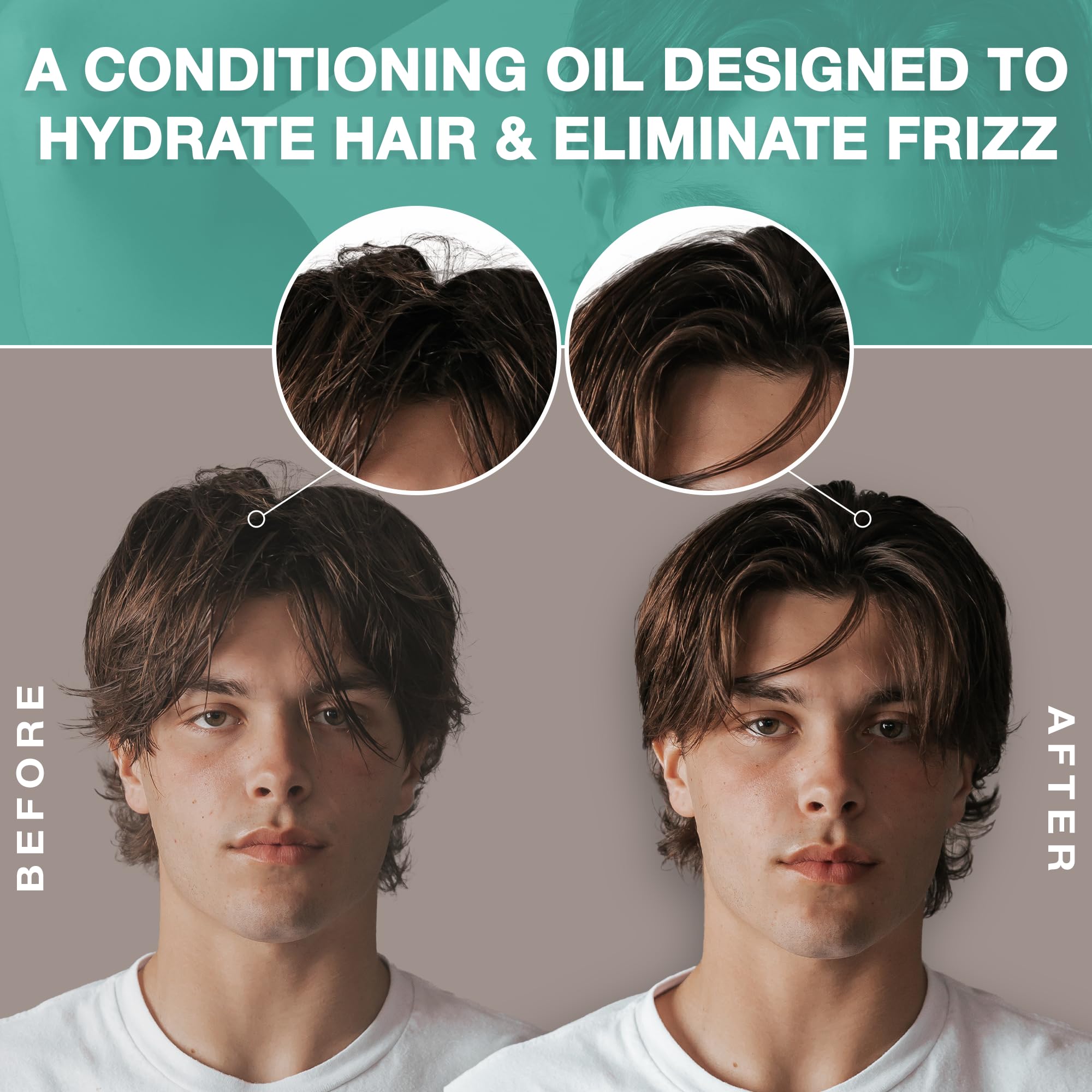 Dry damaged hair softened by CRVFT leave-in conditioner.