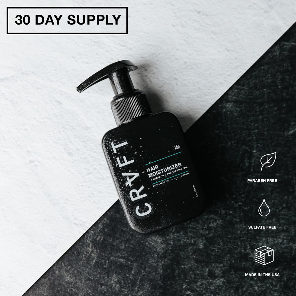 CRVFT packaging design with clean masculine aesthetics.