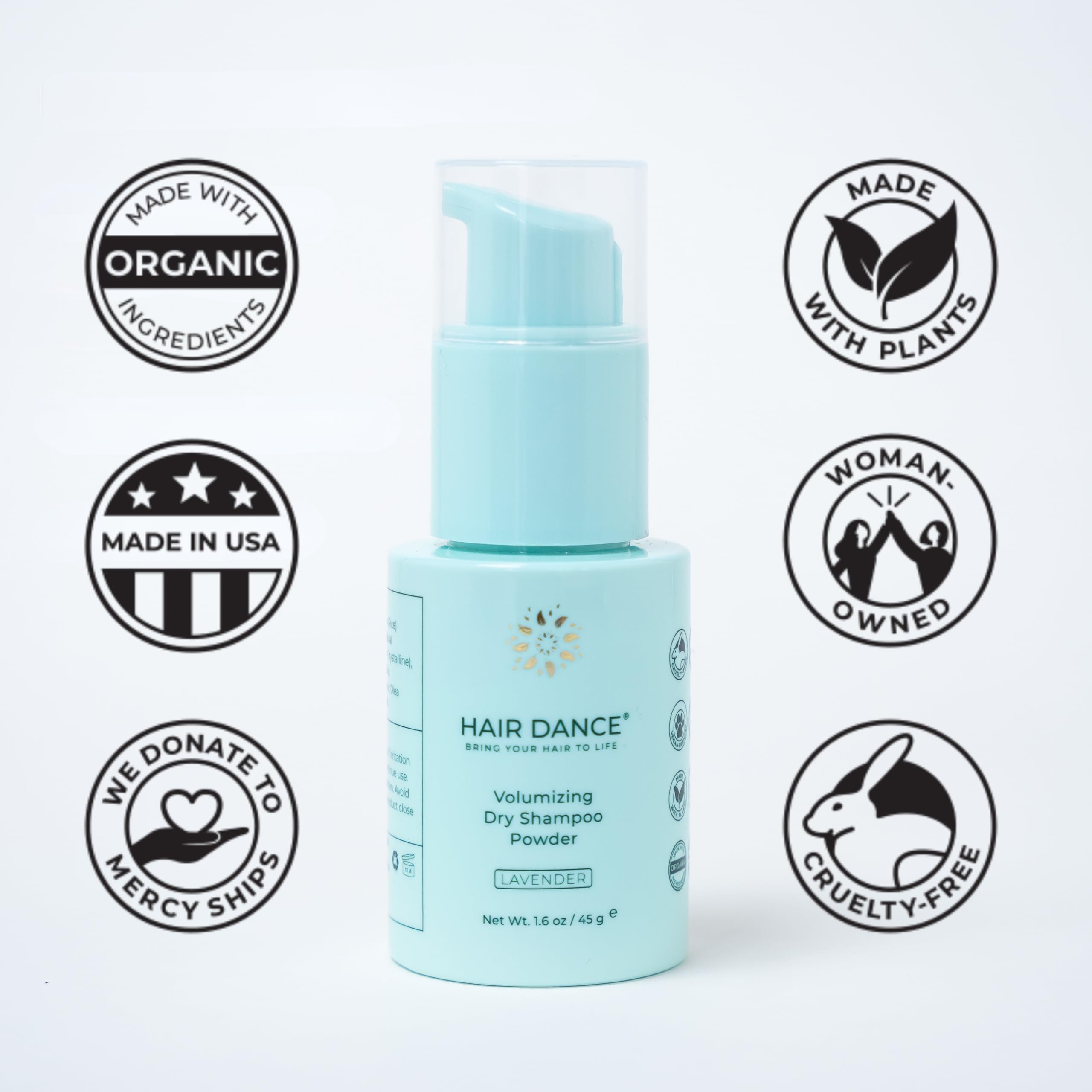 Hair Dance dry shampoo powder works with all hair colors for a seamless finish