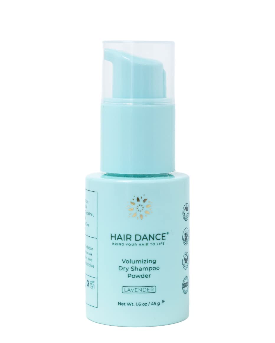 Hair Dance dry shampoo powder jar for quick oil absorption
