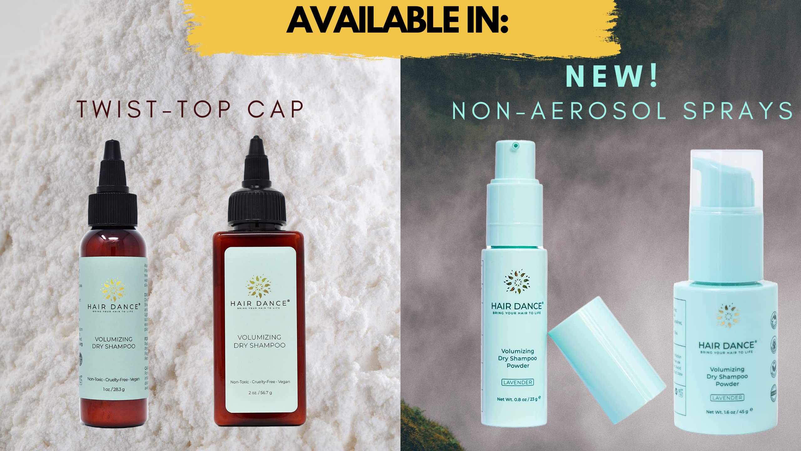 Hair Dance dry shampoo powder travel-friendly for on-the-go refreshment