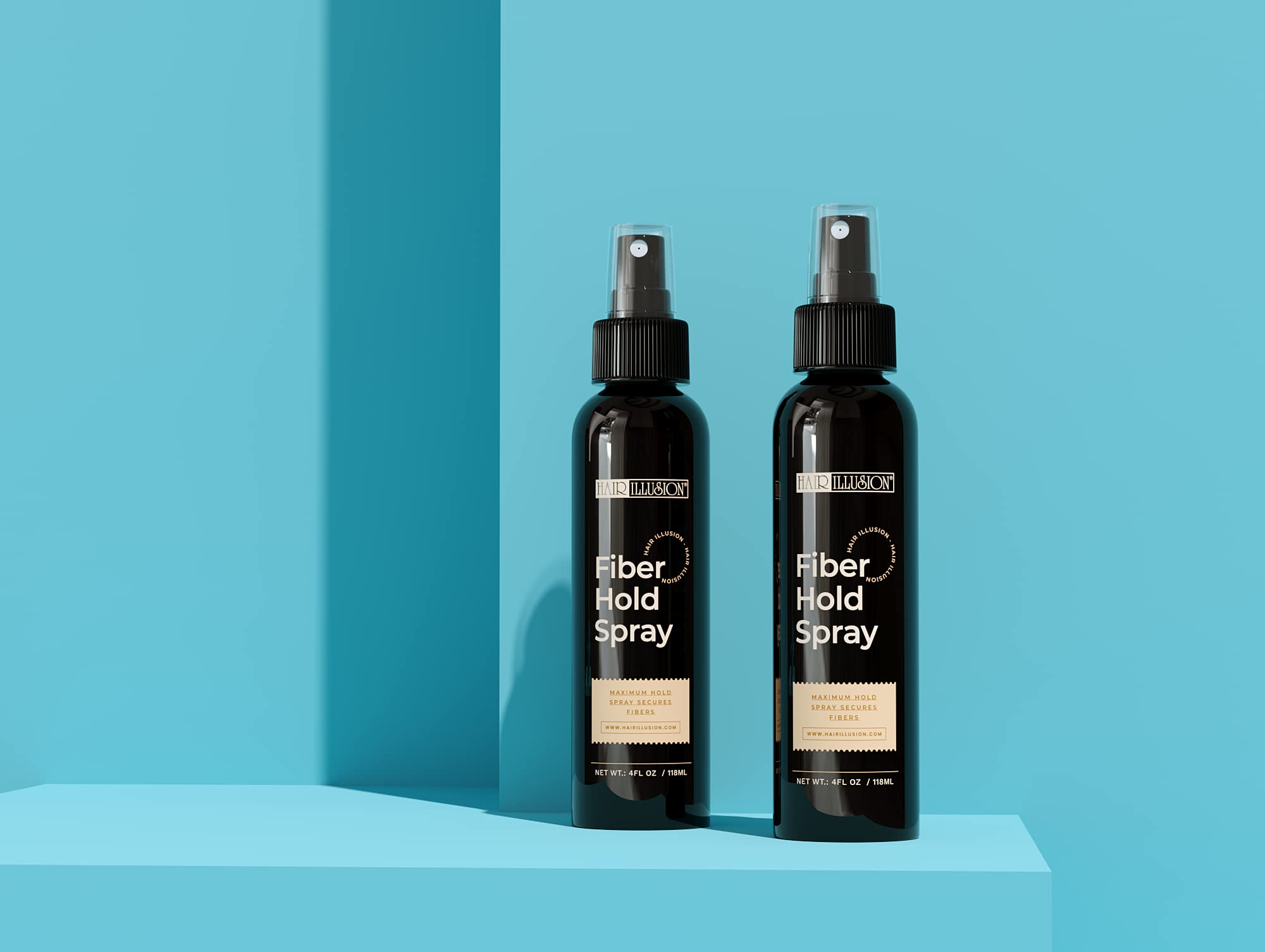 Hair Illusion Fiber Hold spray beard prep use demonstrates versatile grooming