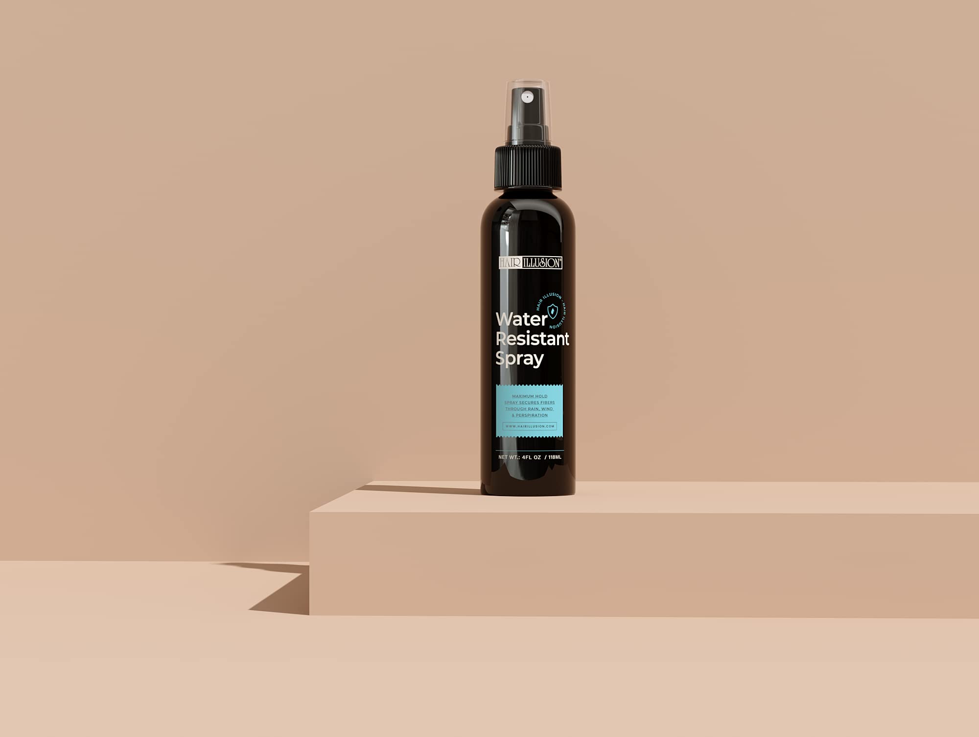 Hair Illusion spray mist disperses evenly for lasting hold.