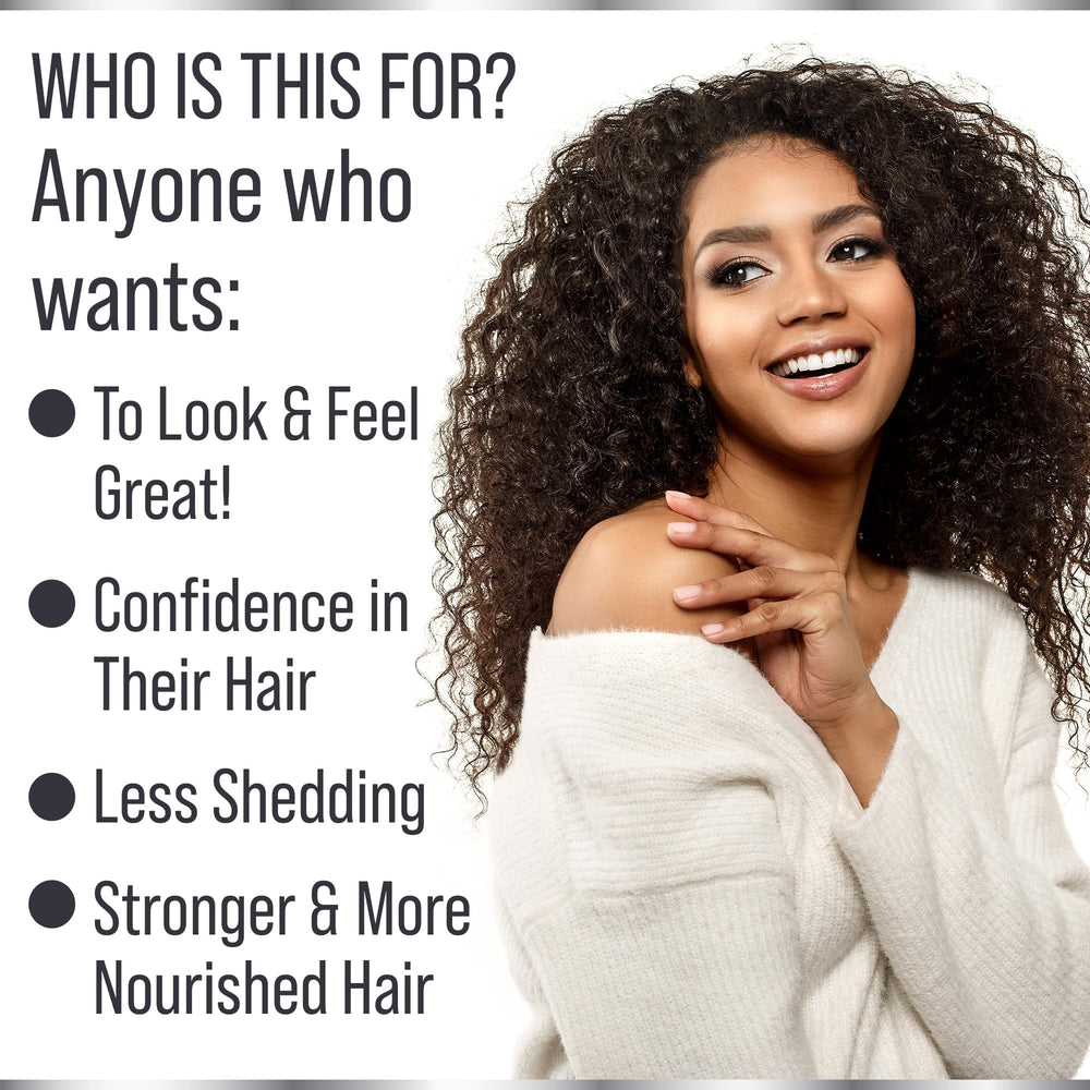 Hair Thickness Maximizer vegan formula label highlights clean ingredients