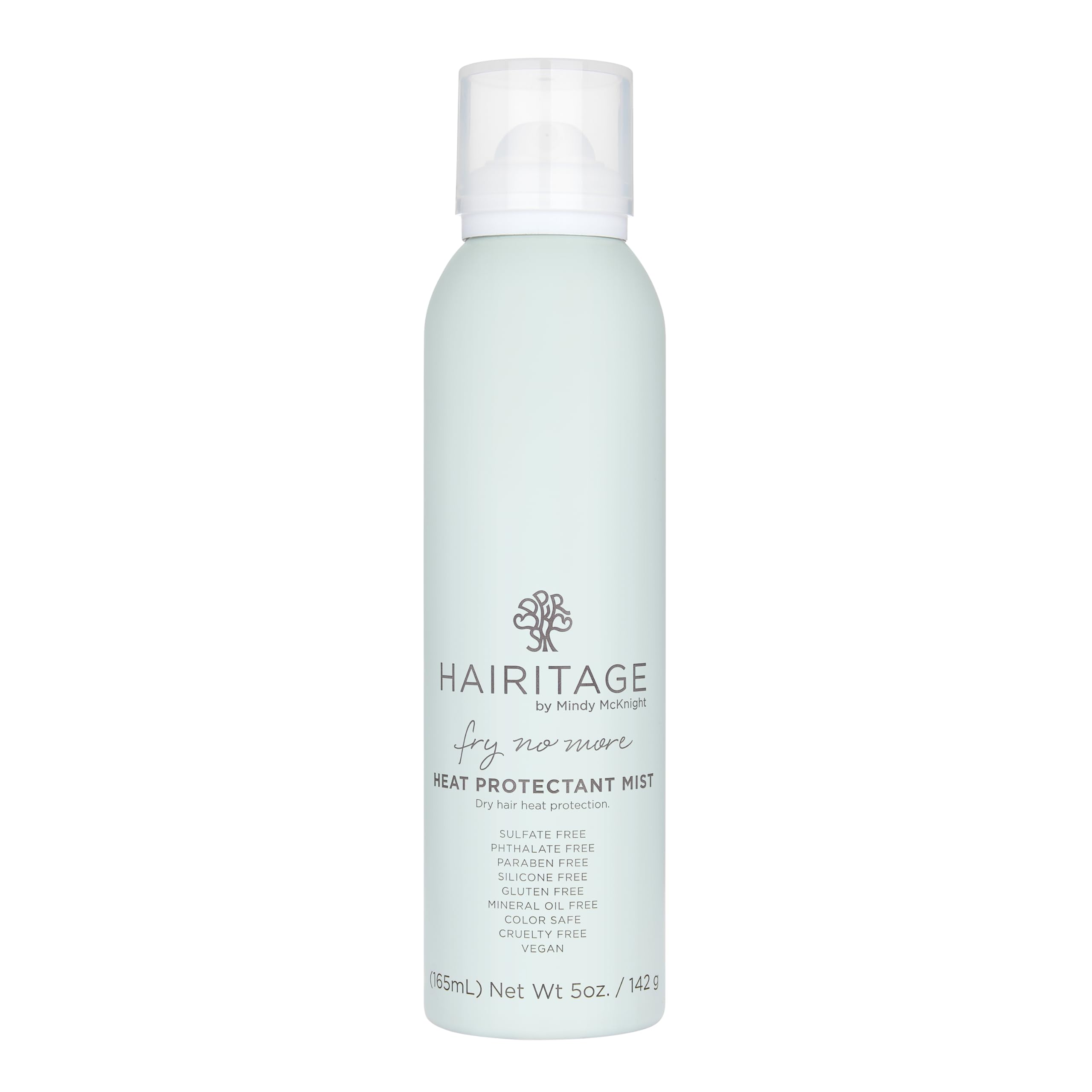 Hairitage Argan Oil Heat Protectant Spray bottle shields hair from heat with hydration