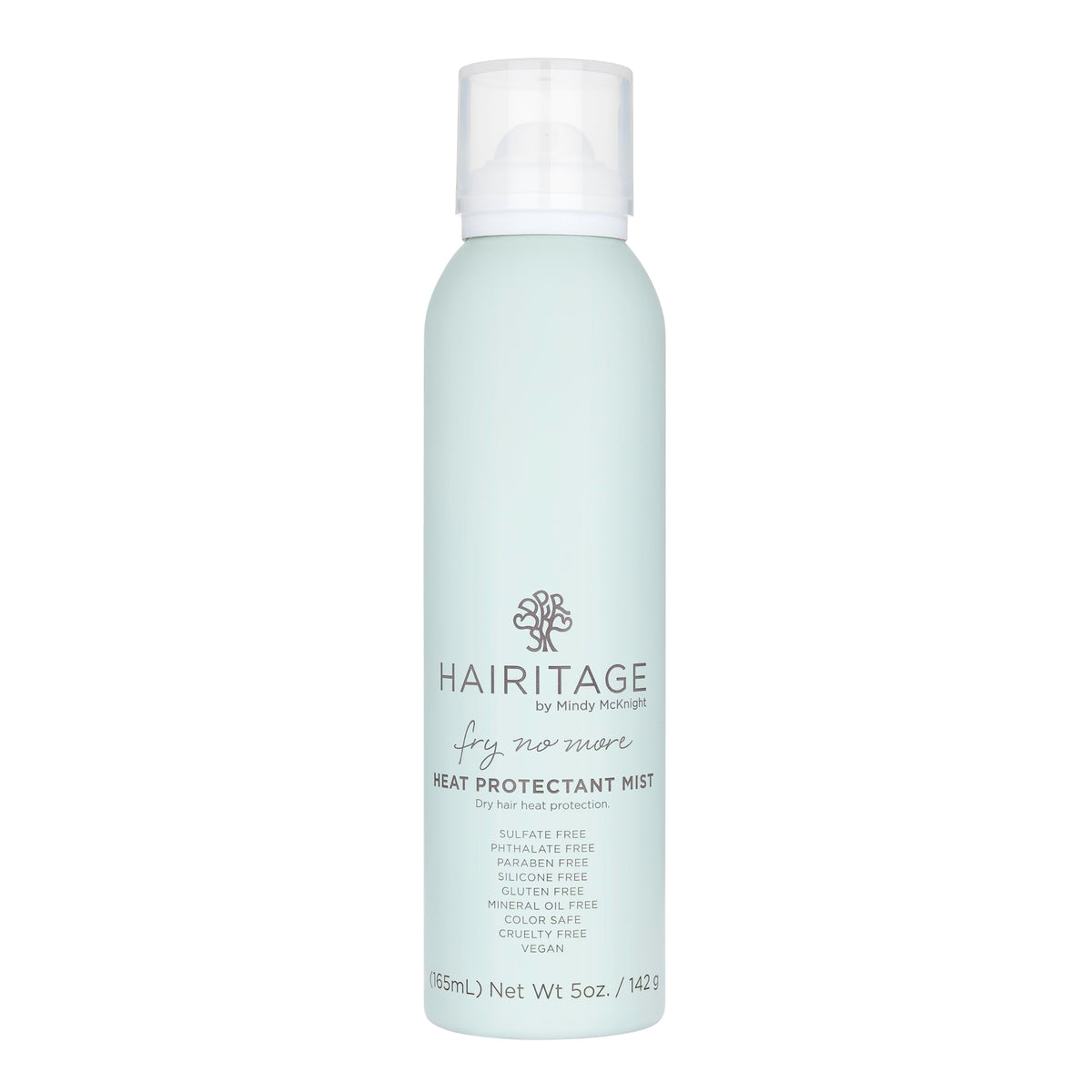 Hairitage Argan Oil Heat Protectant Spray bottle shields hair from heat with hydration