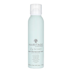 Hairitage Argan Oil Heat Protectant Spray bottle shields hair from heat with hydration