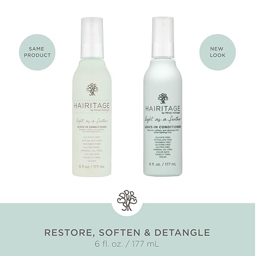 Hairitage detangling spray closeup—precise mist for even coverage