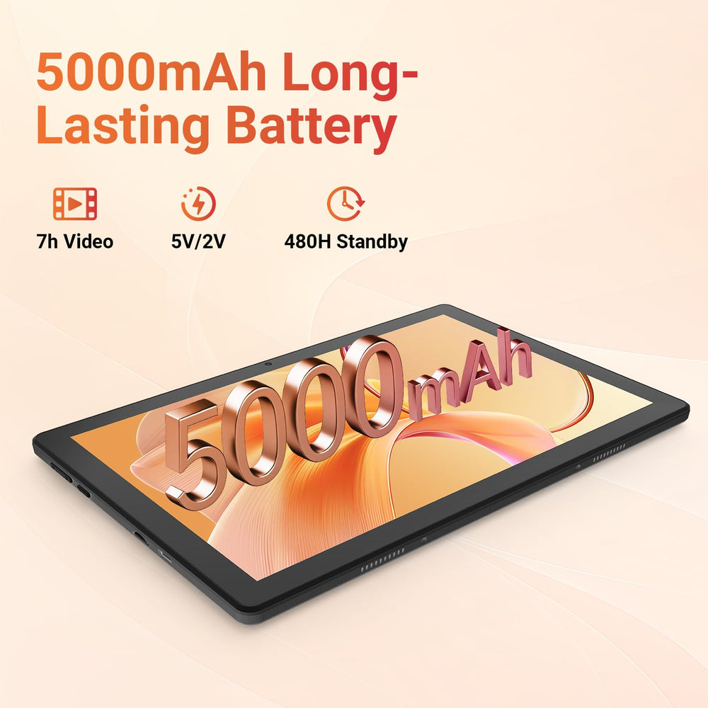 Hakaug 5000mAh battery for all-day browsing and entertainment.