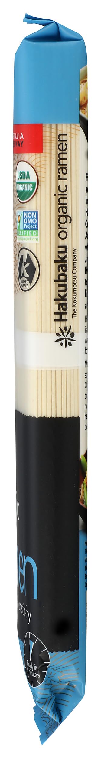 Hakubaku Organic Ramen Noodles dry noodles ready to cook.