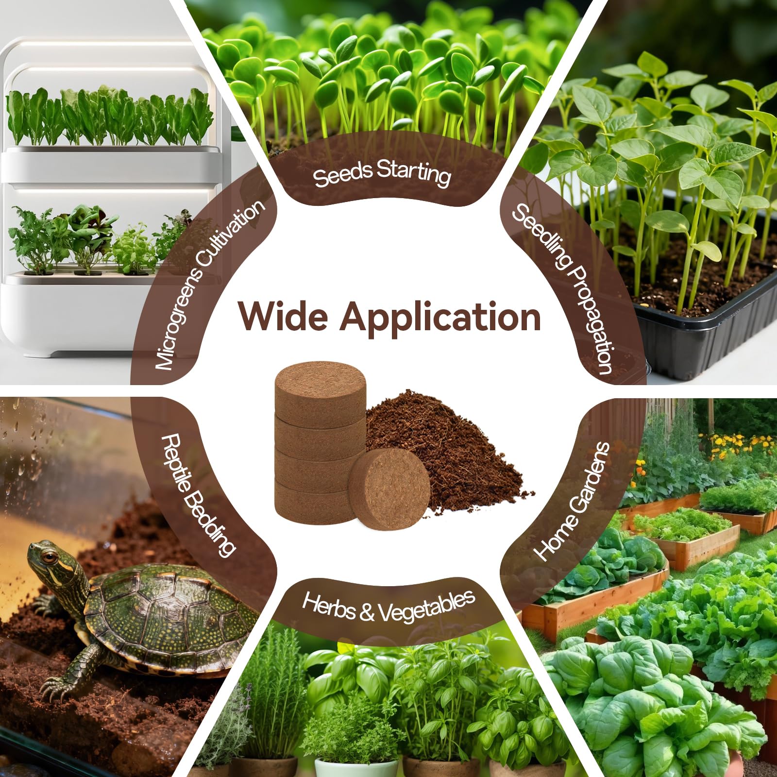 Halatool beginner-friendly coco coir pellets ideal for home gardens