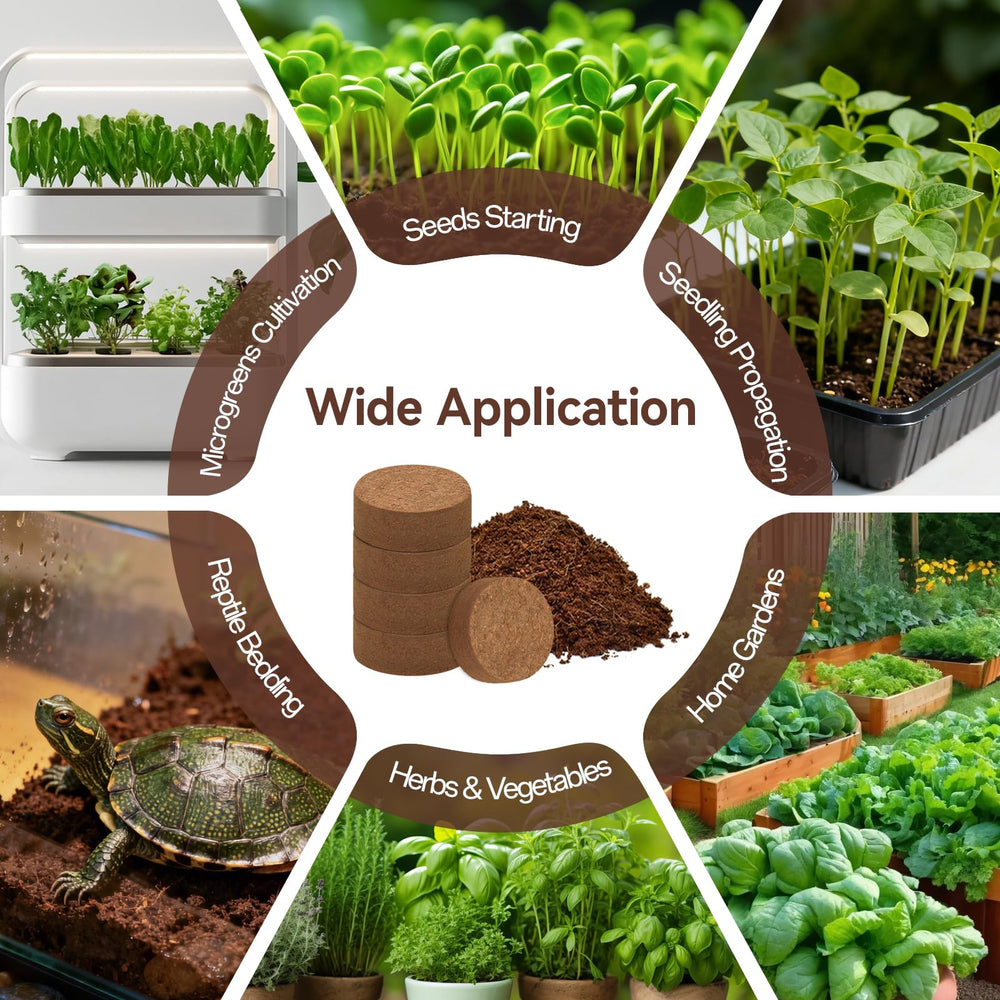 Halatool beginner-friendly coco coir pellets ideal for home gardens