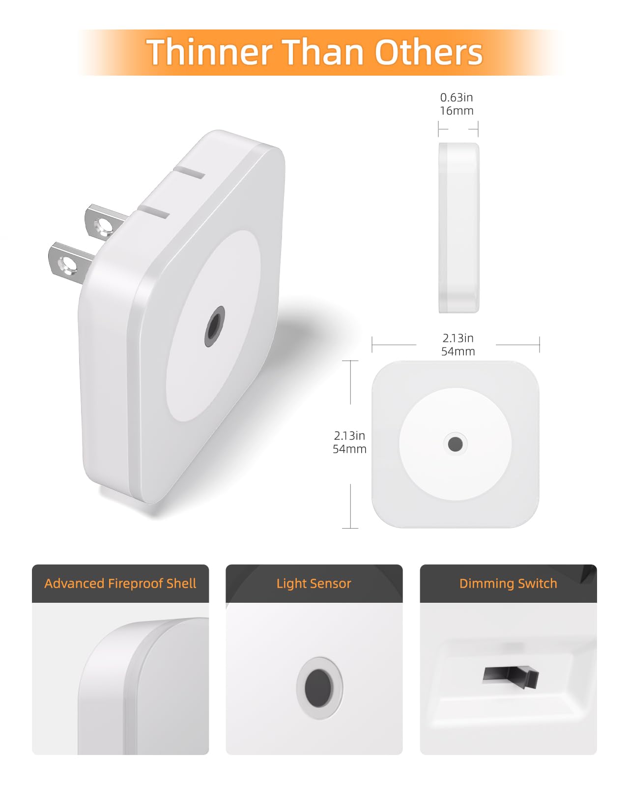 HALEEUR daylight-white night light offers gentle glow for late-night tasks.
