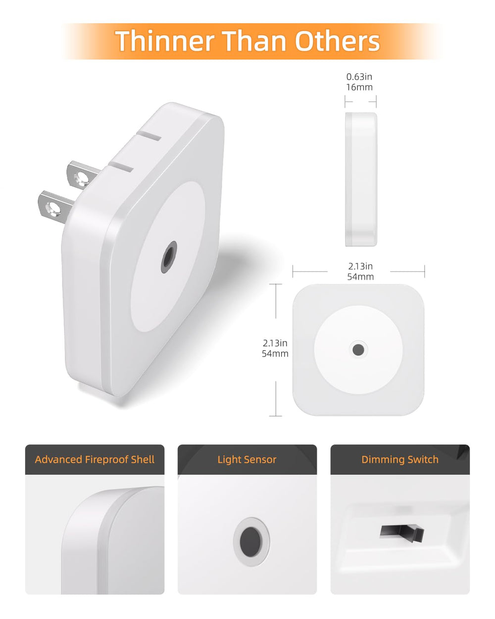 HALEEUR daylight-white night light offers gentle glow for late-night tasks.