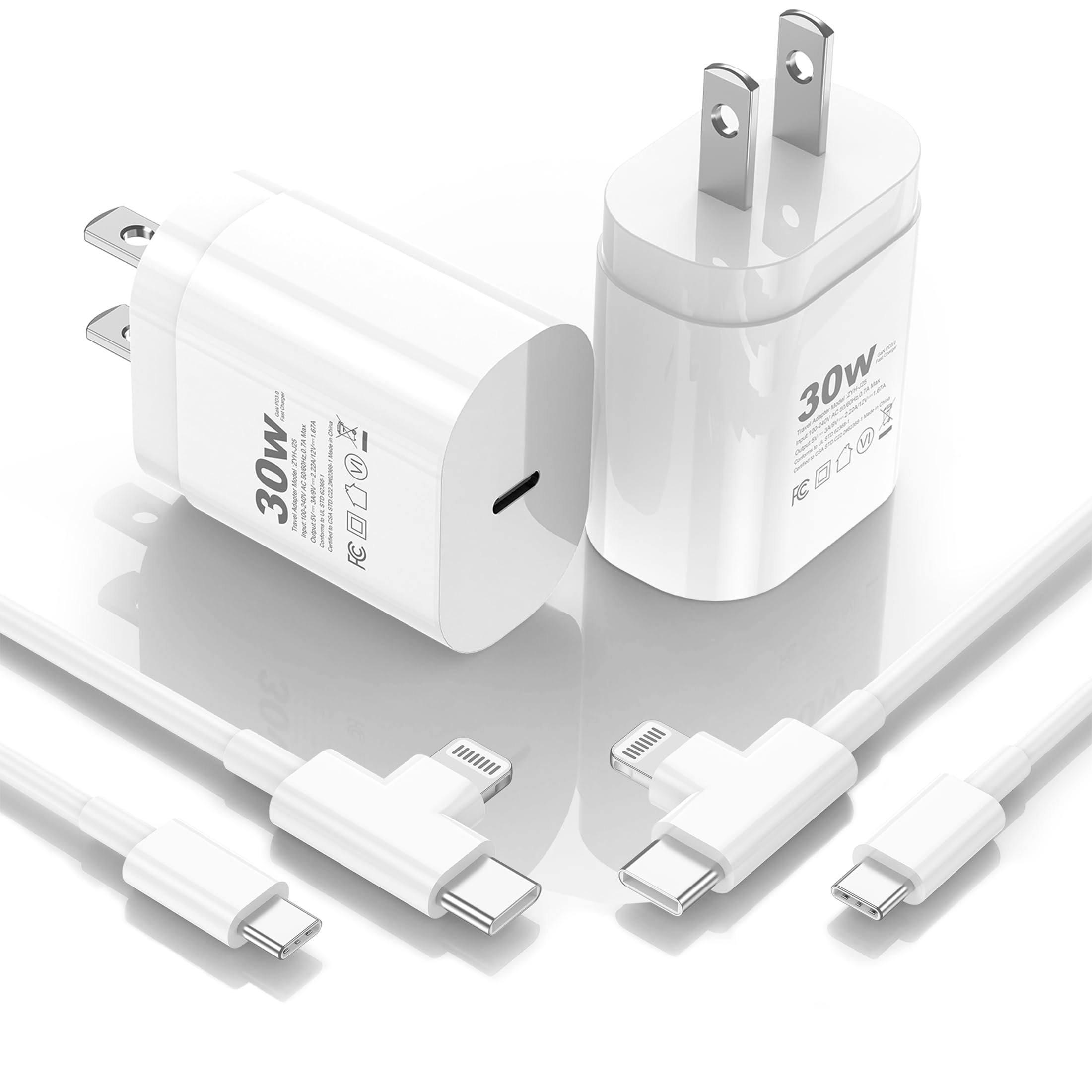 HALIHALL 30W charger front view highlighting compact fast charging capability