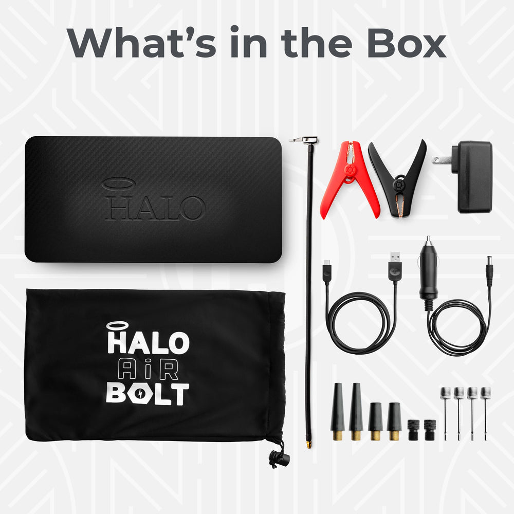 HALO Bolt Air compact design fits in a glovebox or trunk.