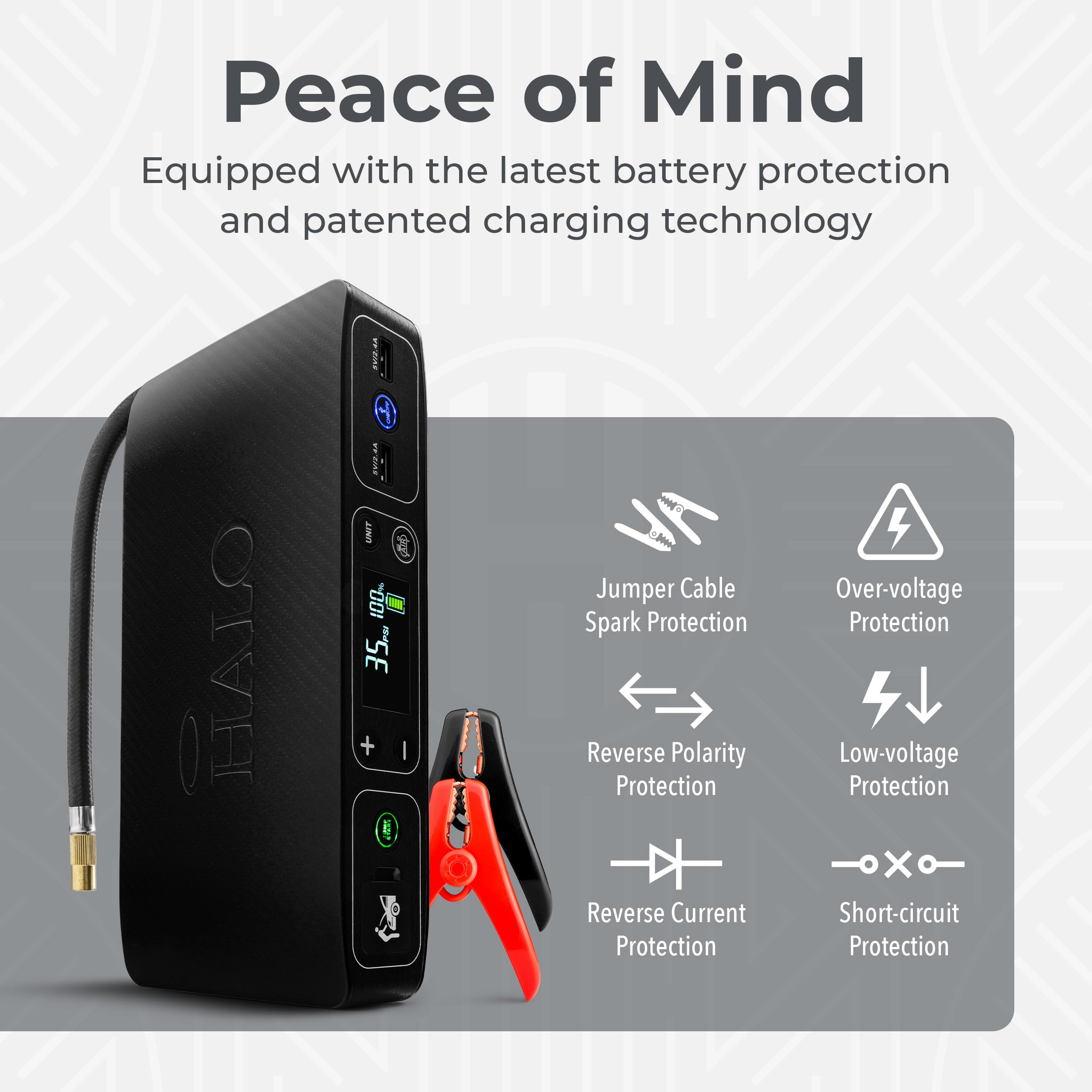 HALO Bolt Air USB power bank keeps devices charged on trips.