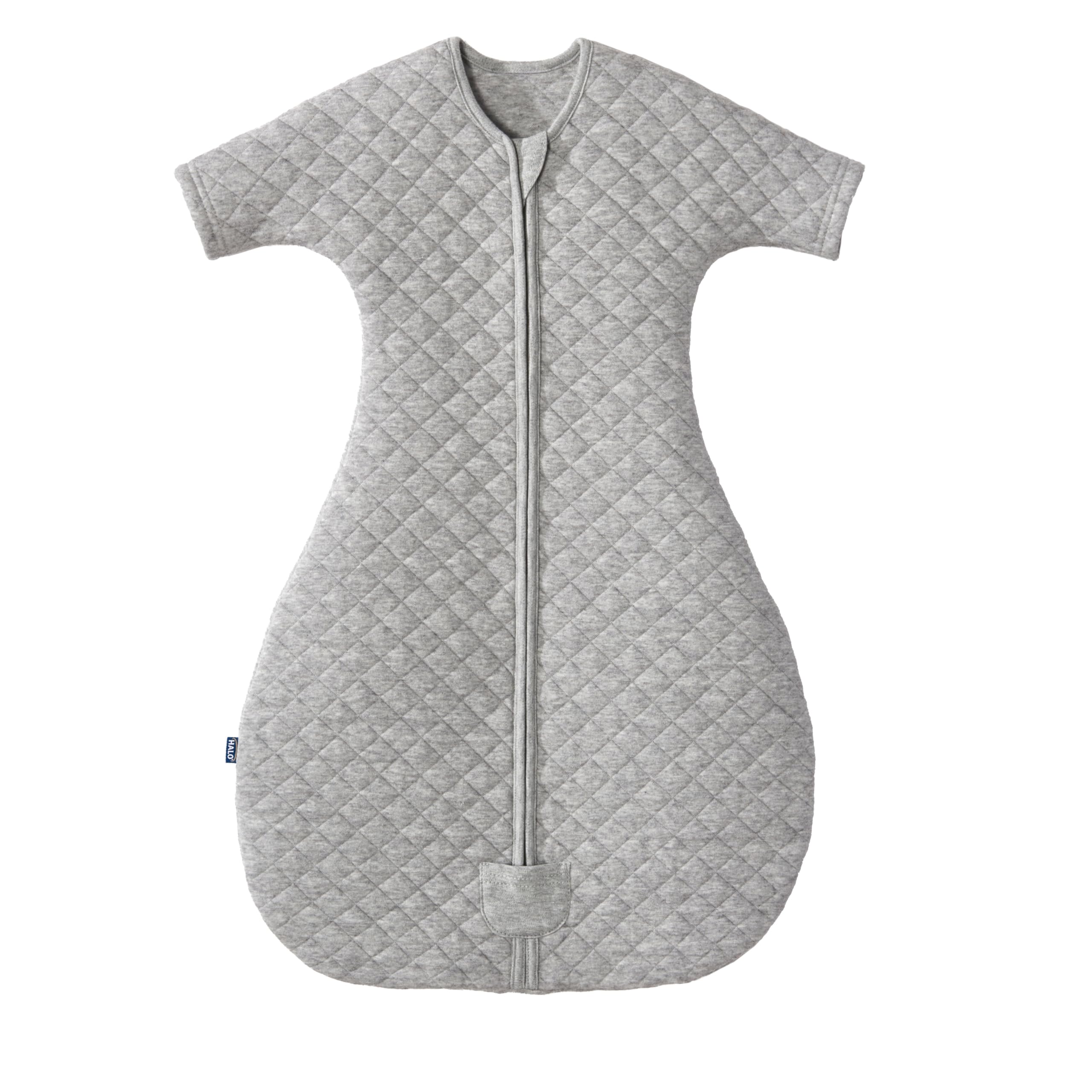 HALO Easy Transition Sleepsack closed, safe snug fit for baby.