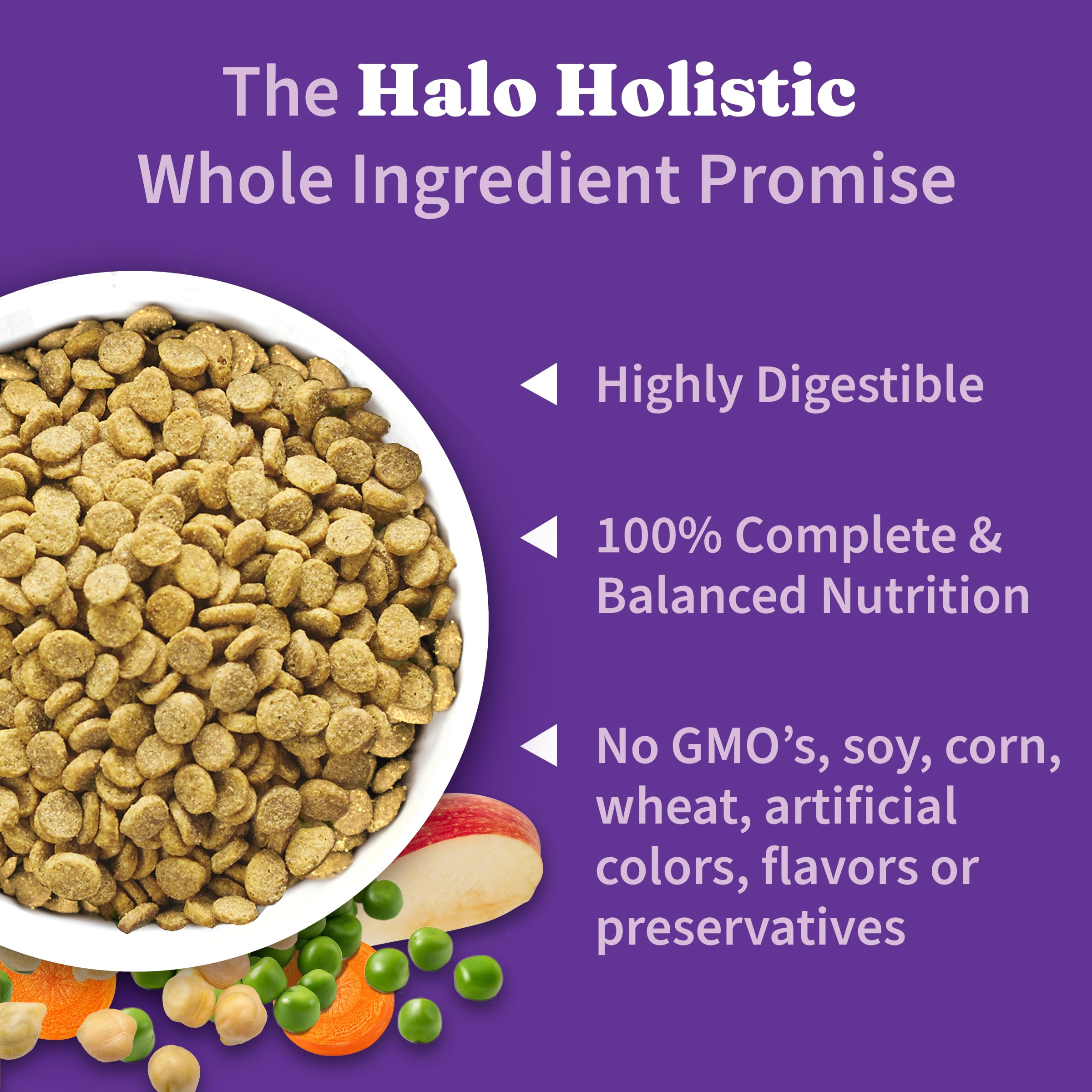 Halo Holistic blueberries and cranberries visible in recipe support antioxidant-rich nutrition.