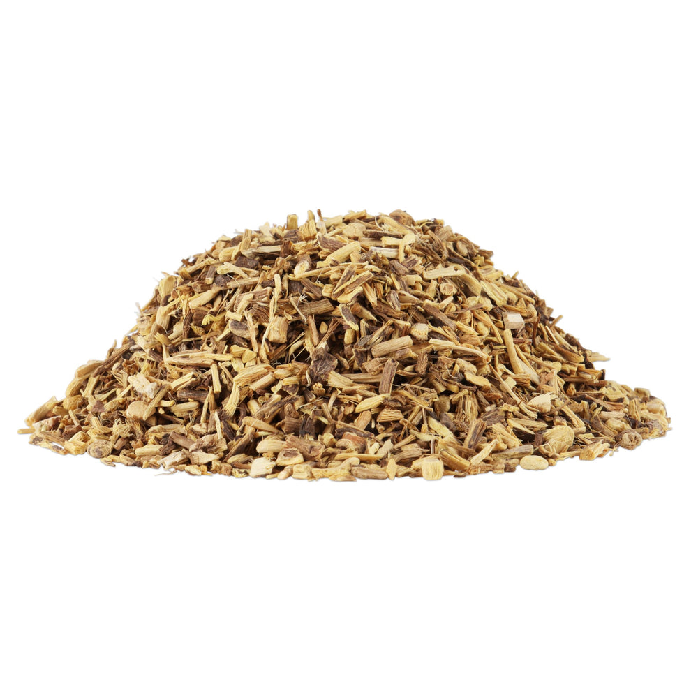 Scoop-friendly Halo Naturals licorice root for easy measuring in tea blends.