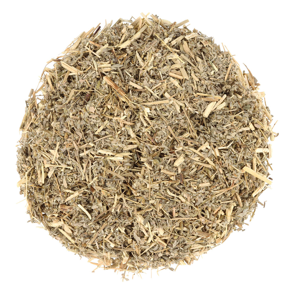 Halo Naturals organic wormwood tea pouch shows resealable design to preserve freshness.