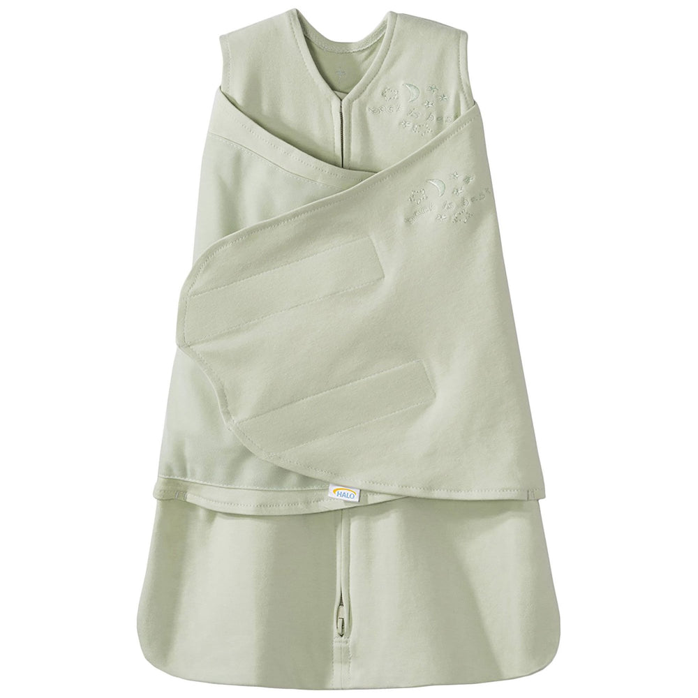 Halo Sleepsack Swaddle Sage full view showing secure sleep design