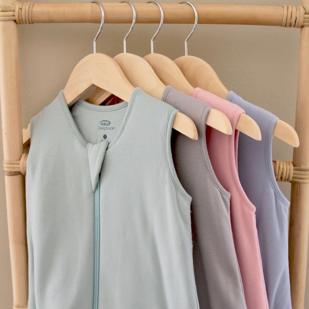 HALO SuperSoft wearable blanket with two-way zipper enables quick nighttime diaper changes.
