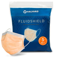 HALYARD FluidShield 3 pleat-front mask offers comfortable wear with reliable fit.
