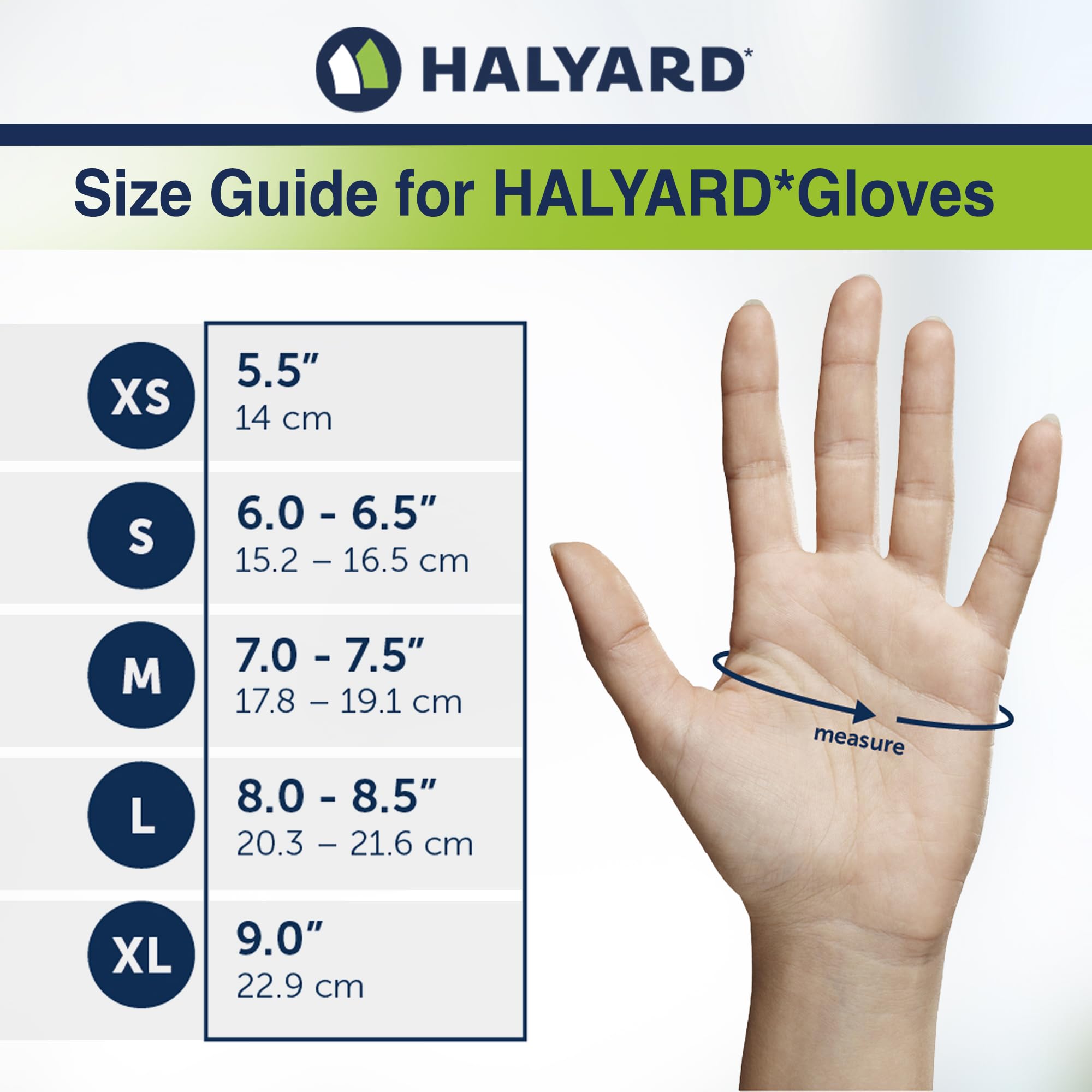 HALYARD Lavender nitrile gloves with 9.5 inch cuff for extended wrist protection