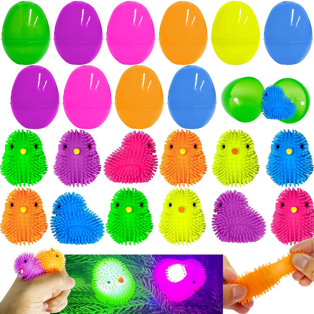 Halystar Easter eggs 12-pack with puffer chicks ready-made treasure hunt