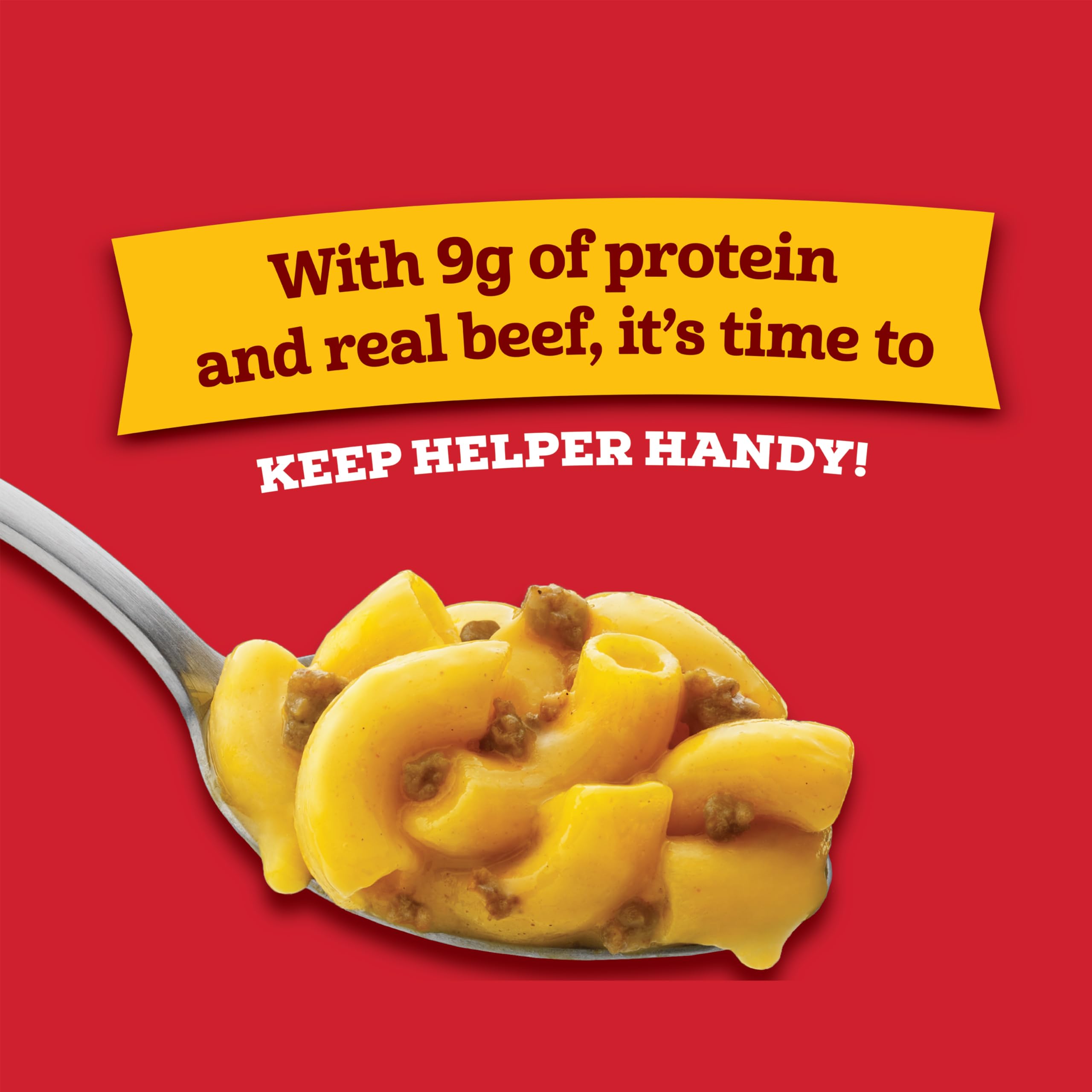 Hamburger Helper Cheeseburger Macaroni cup plated dish ready to serve