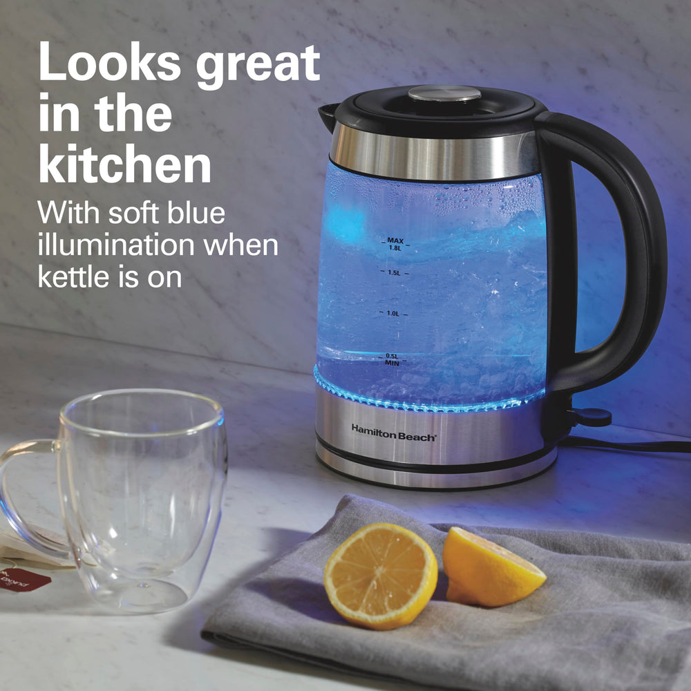 Hamilton Beach Easy-View Kettle cordless serving for table pouring