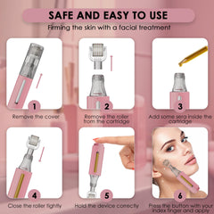 HAMINOS Derma Roller used on scalp to support actives for healthier-looking hair.