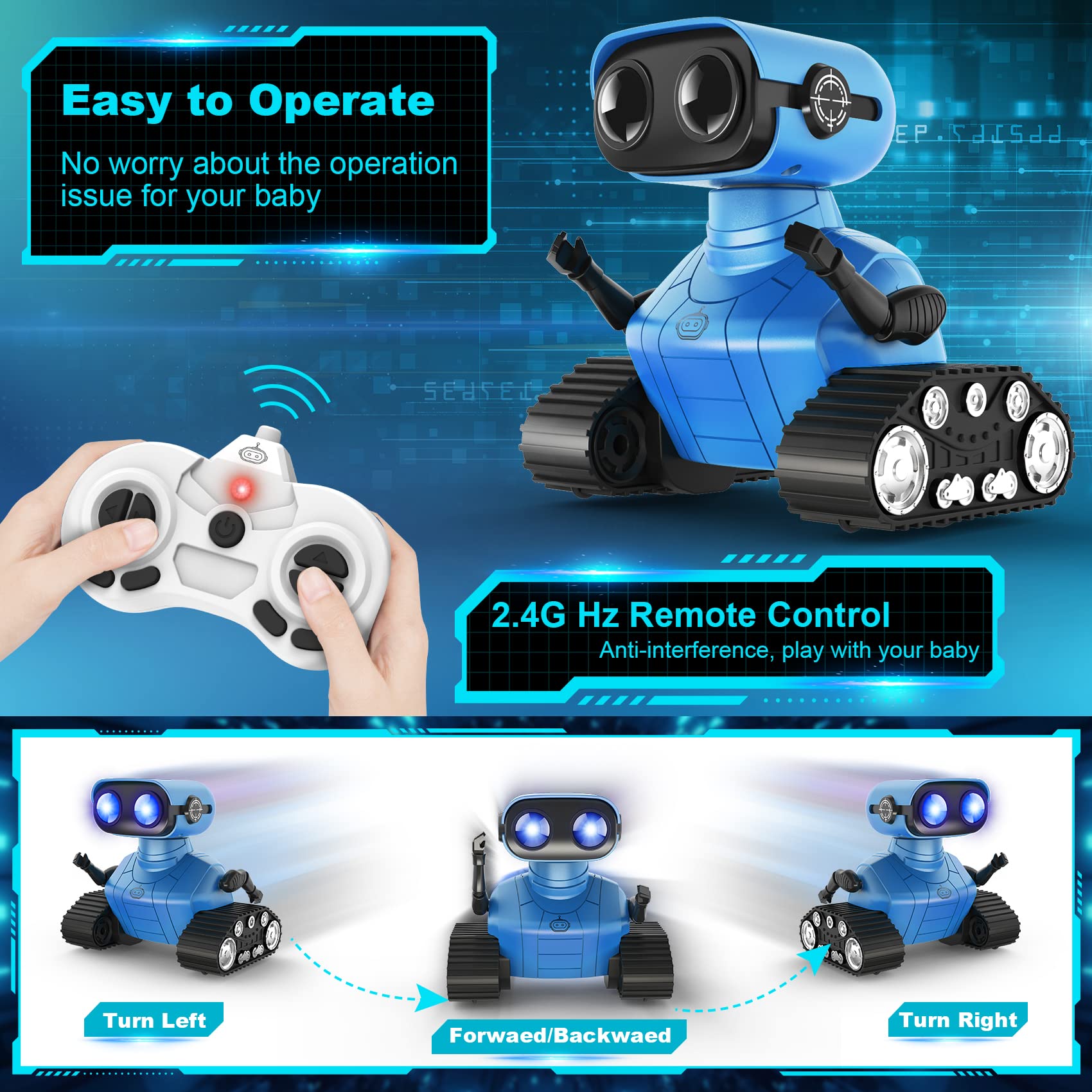 Hamourd robot showcasing flexible head and arms during play