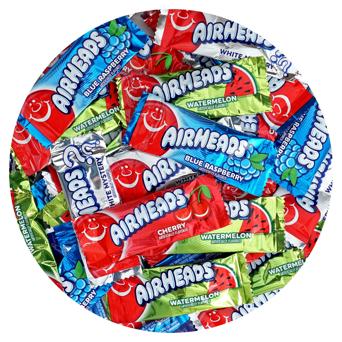The Hampton AirHeads Mini Bars cherry wrapped for easy sharing and fruity fun.