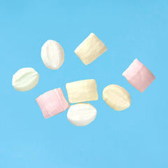 Close-up of The Hampton Candy Company soft mints' creamy texture and refreshing aroma.