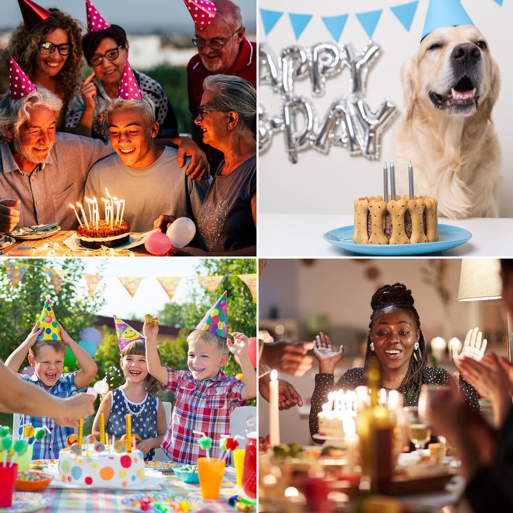Hampton Distribution celebration scene with vivid spiral candles and color.