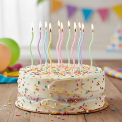 Hampton Distribution rainbow spiral candles with holders keep the cake clean