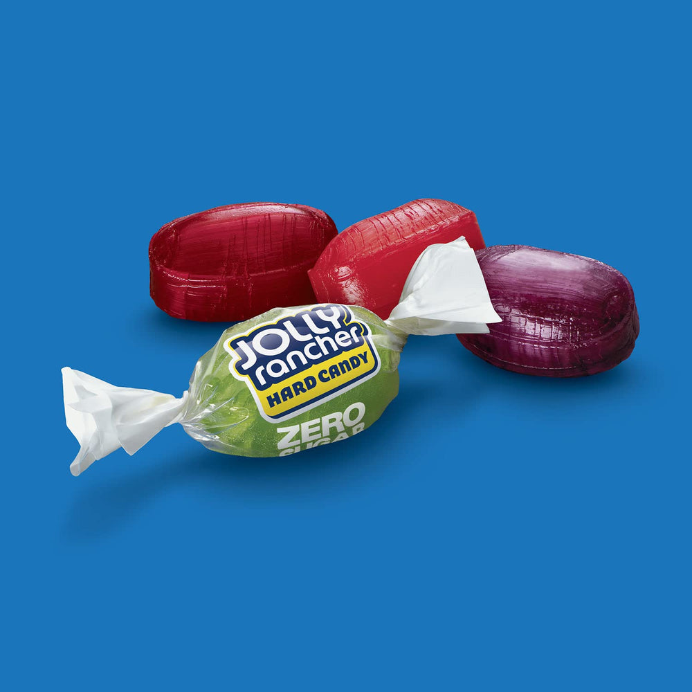 Hampton Jolly Ranchers flavor assortment highlighting watermelon, apple, grape, and raspberry.