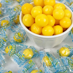 Hampton Lemonheads yellow candy on display for party treats.