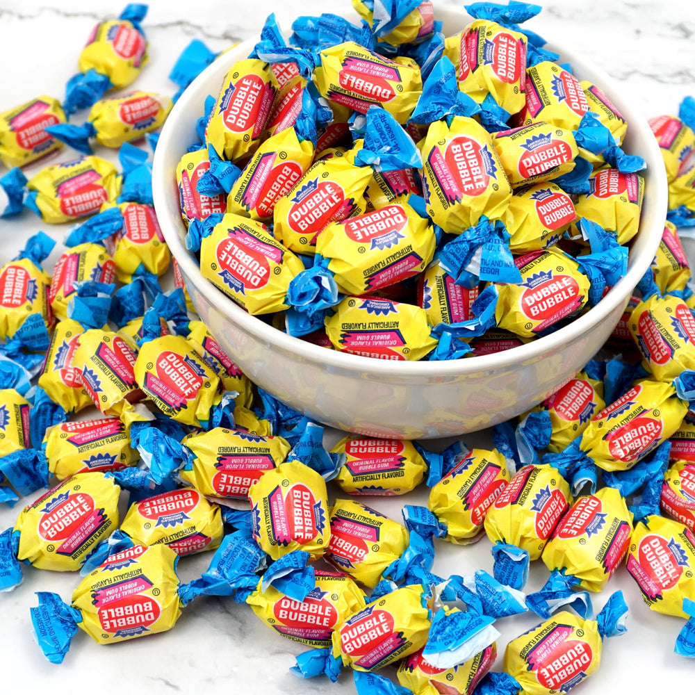 Individually wrapped gum pieces maintain freshness for sharing.