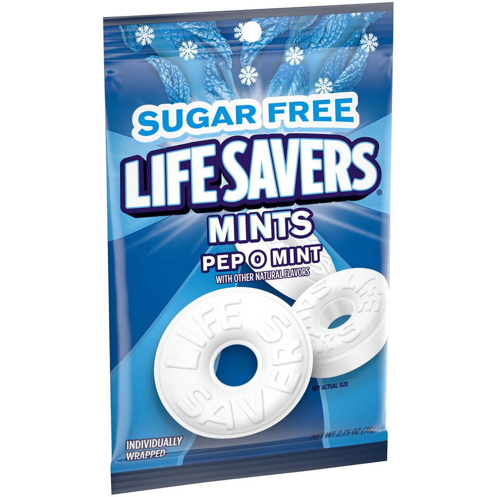Pep O Mint Lifesavers individually wrapped for easy sharing and travel