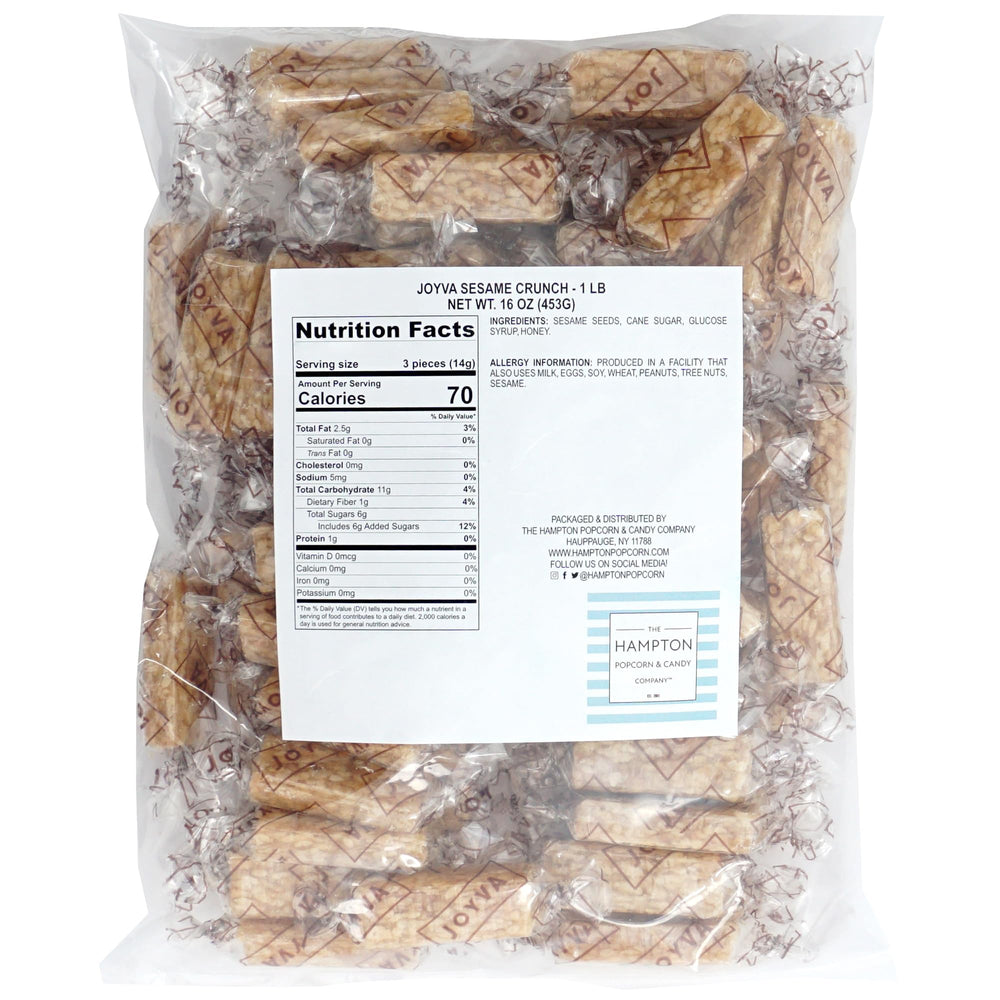 The Hampton Sesame Crunch Bars, individually wrapped for freshness and lunchbox convenience.