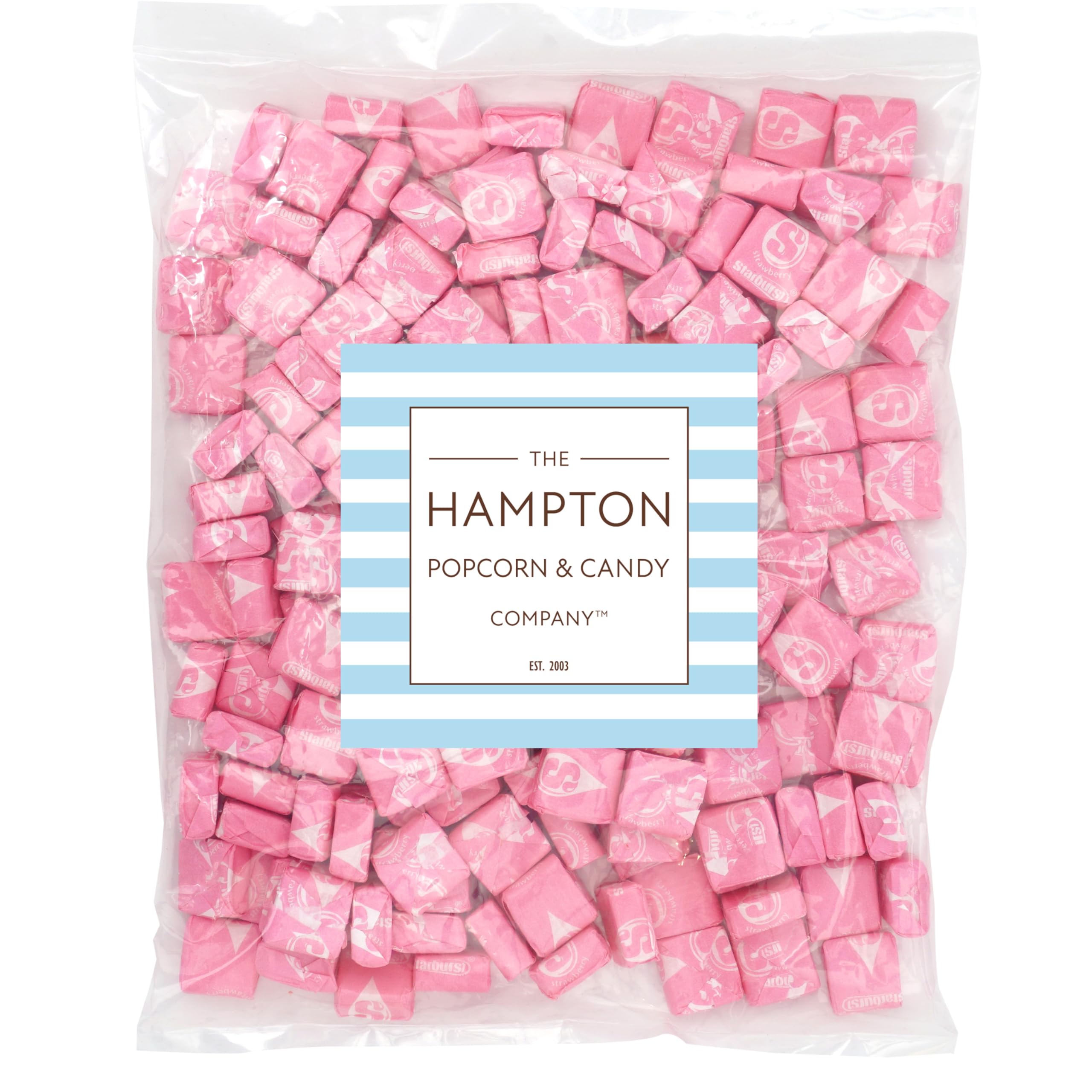 Starburst All Pink close-up shows juicy pink fruit chews perfect for snacking.