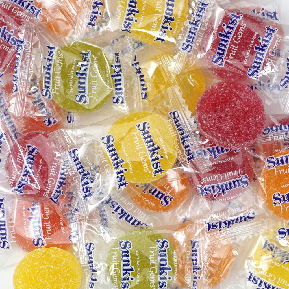 The Hampton Sunkist Fruit Gems raspberry-wrapped candies, sweet bite ideal for sharing.